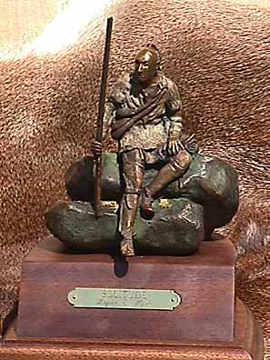 Iroquois Indian bronze sculpture by Wayne Hyde