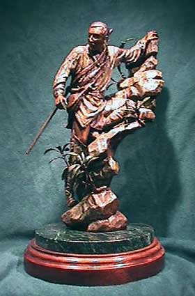 18th century frontiersman bronze sculpture by Wayne Hyde