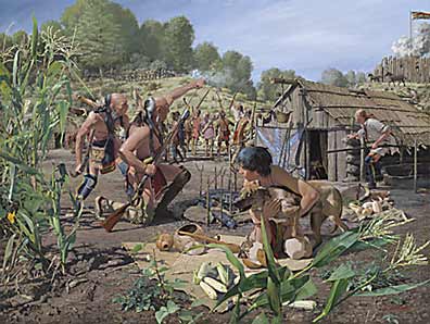 Engaging the Shawnee Village by John Buxton