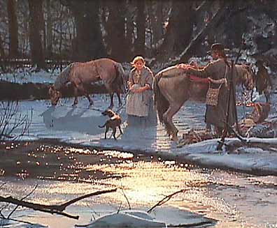 Breaking Camp at Turtle Creek by John Buxton